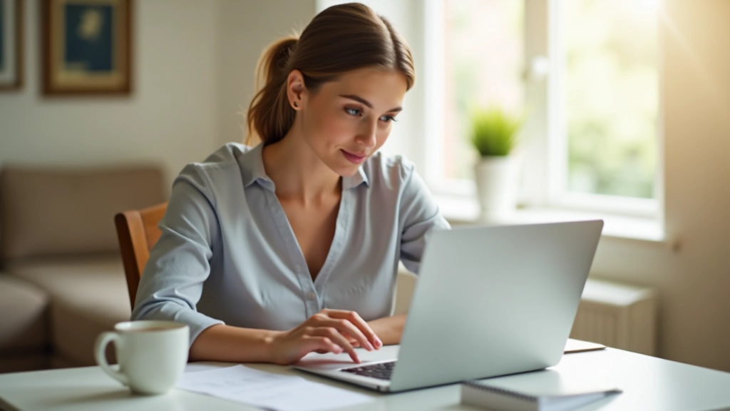 Kobieta szukająca ofert first minute na urlopach